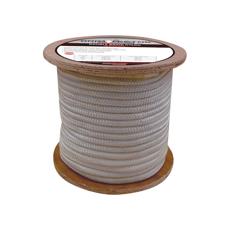 Extreme Max 3006.2174 BoatTector Double Braid Nylon Rope - 1/4 X 600', White